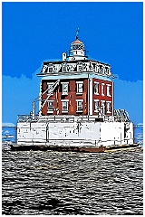 New London Ledge Lighthouse - Digital Painting